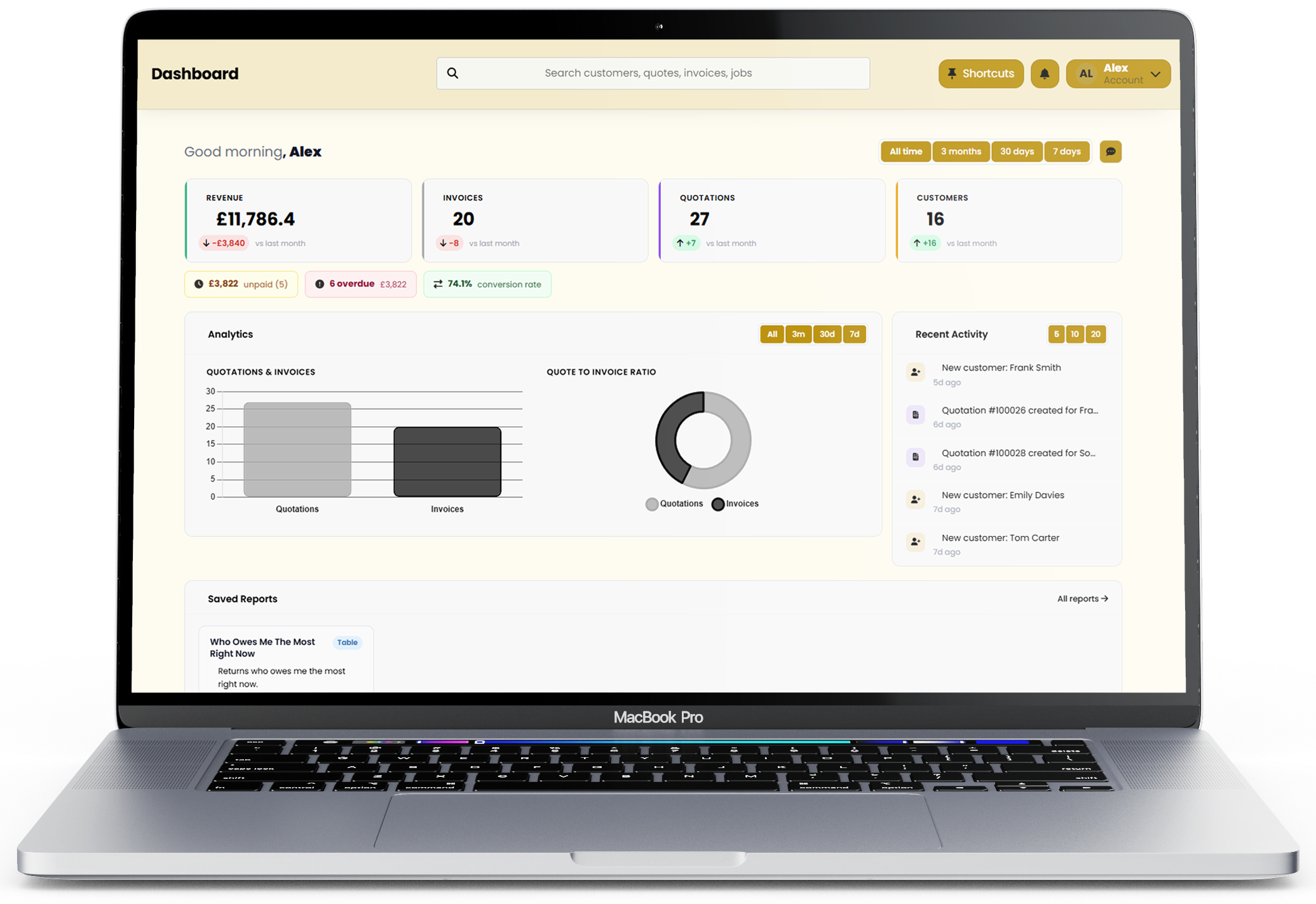 HiveSuite dashboard